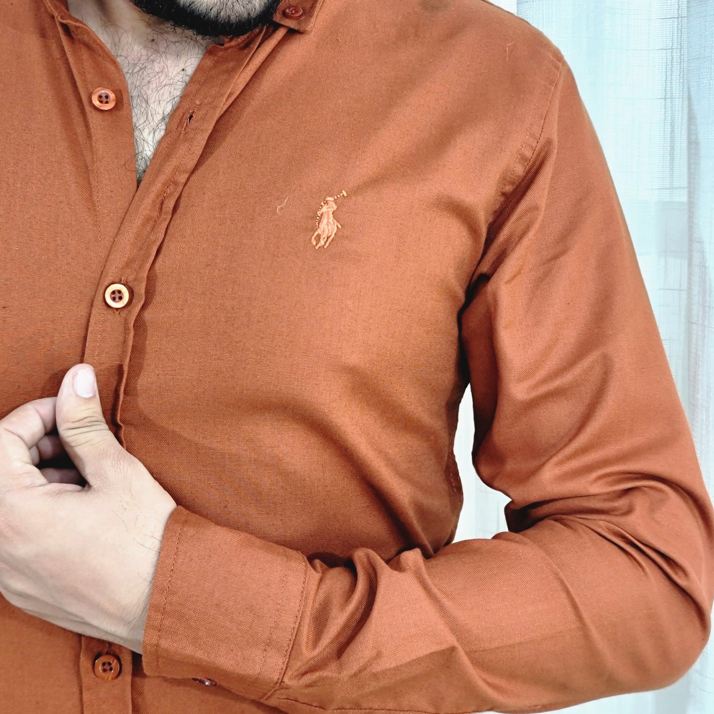 Luxury Casual Rust Stylish Shirt