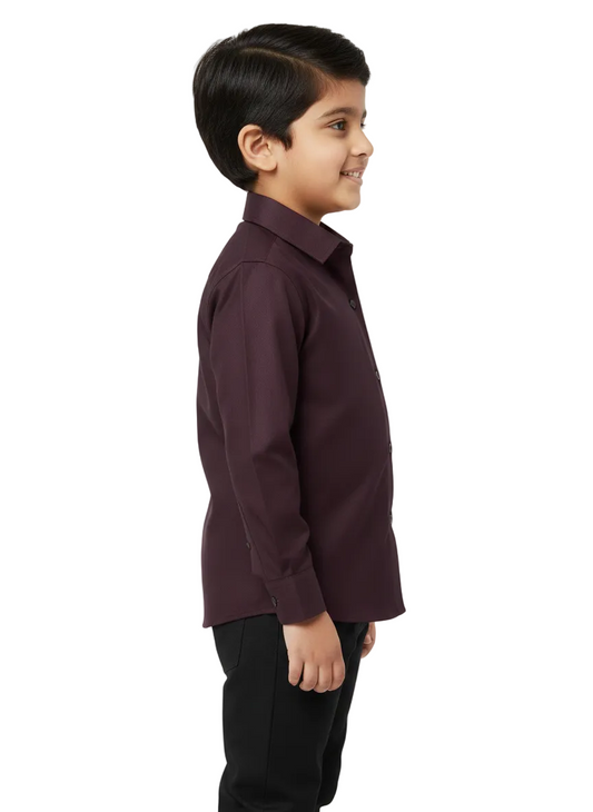 Kids Plan Purple Casual Shirt