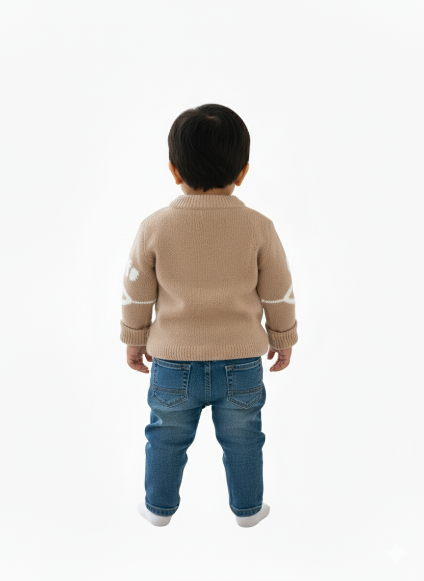 Cozy Knit Brown Jumper for Kids