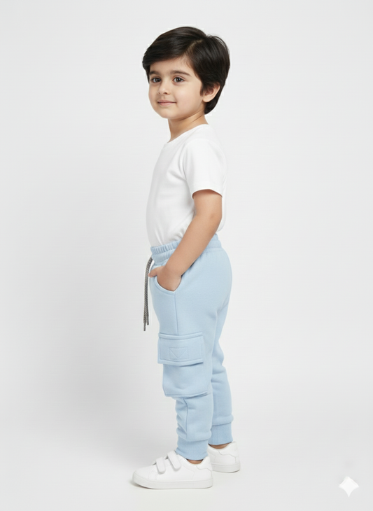 Kids Premium Fleece Jogger Light Blue Trouser