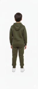 Kids Zip-Up Olive Green Tracksuit