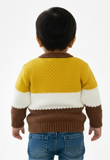 Comfy Casual Color-Block Sweater for Kids