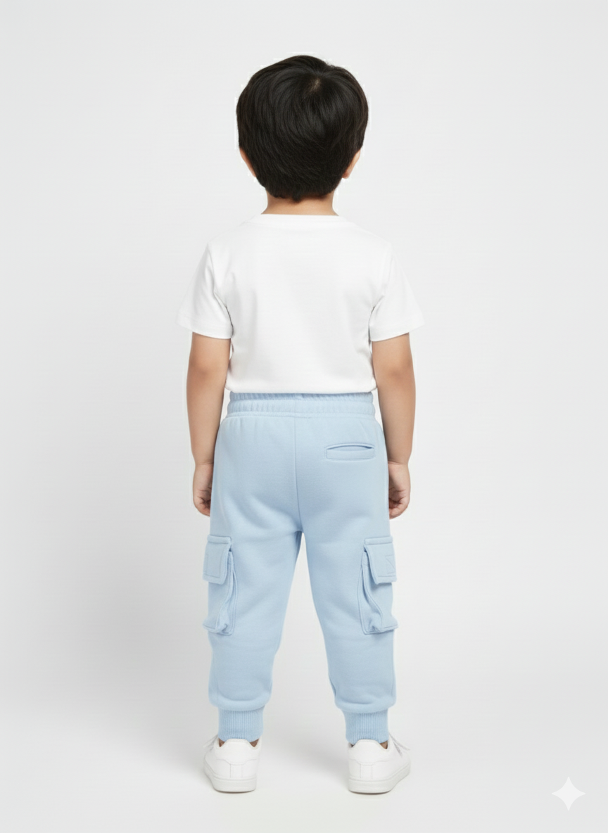 Kids Premium Fleece Jogger Light Blue Trouser