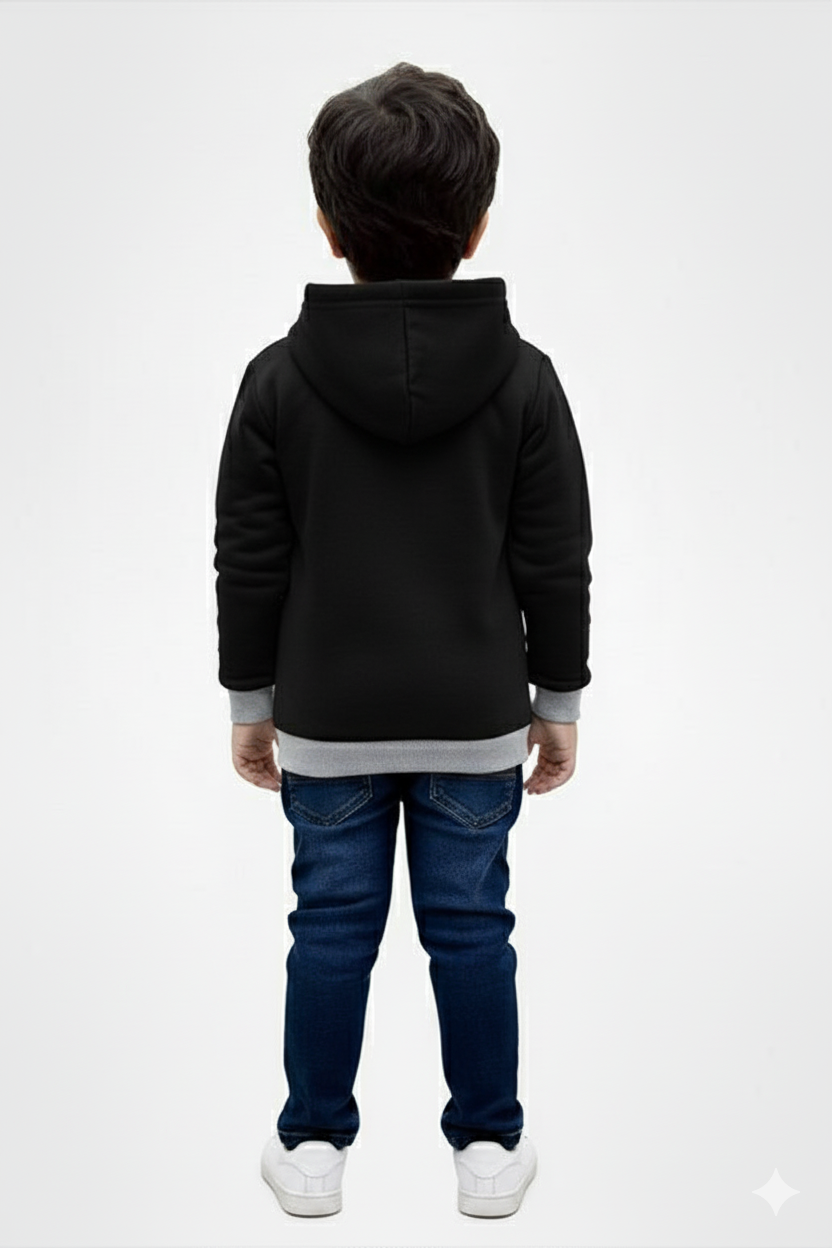 Urban black Graphic Kids Hoodie