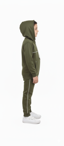 Kids Zip-Up Olive Green Tracksuit