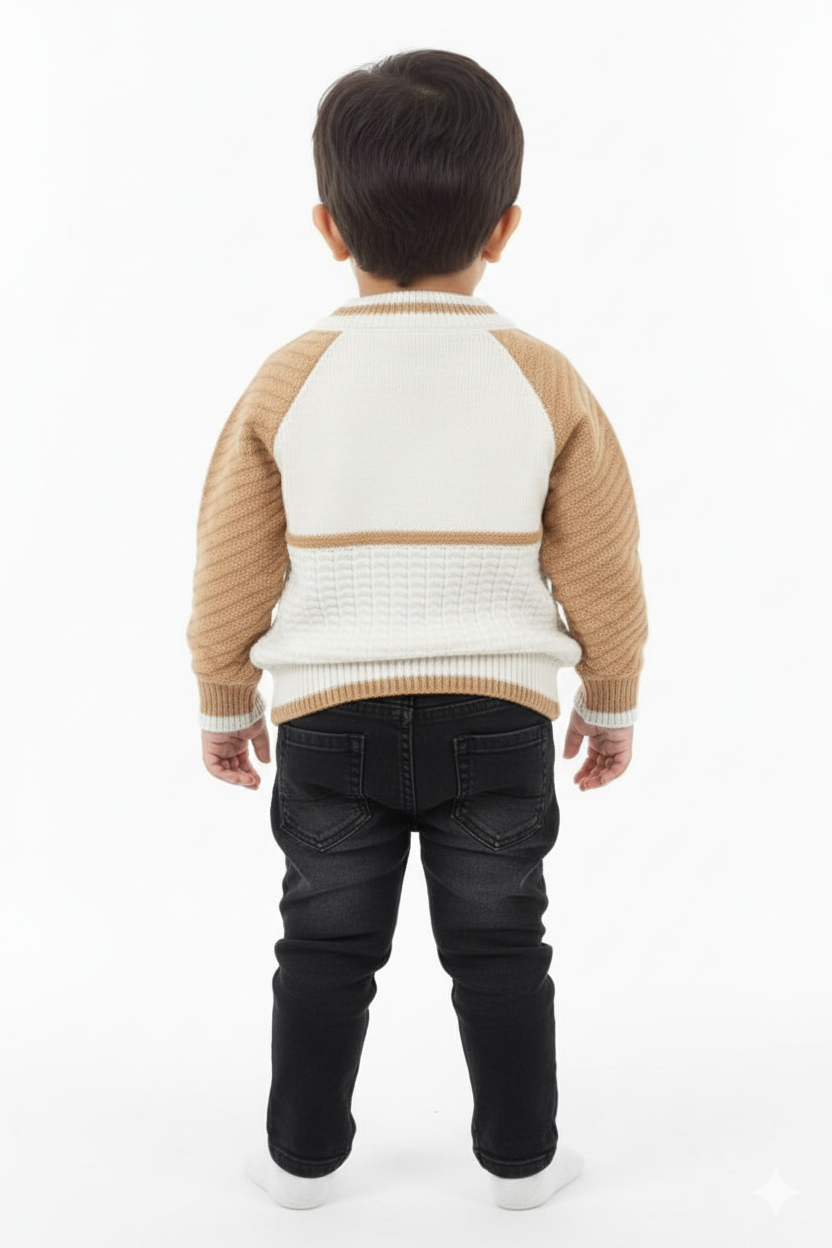 Cozy Striped Color Block Knit Sweater