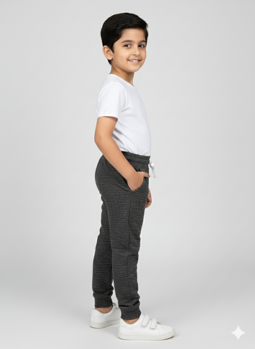 Kids Premium Grey Printed Trouser