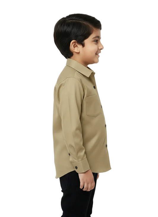 Kids Plan Beige Casual Shirt
