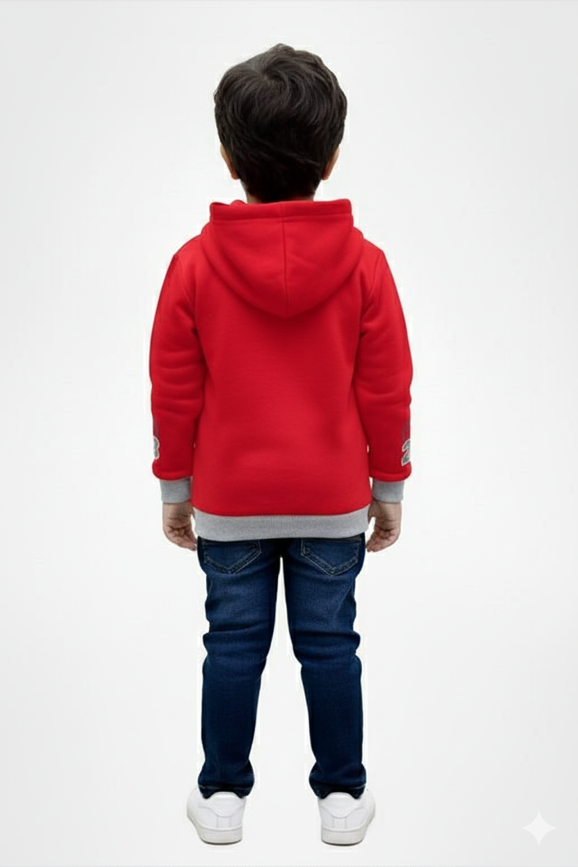 Urban Red Graphic Kids Hoodie
