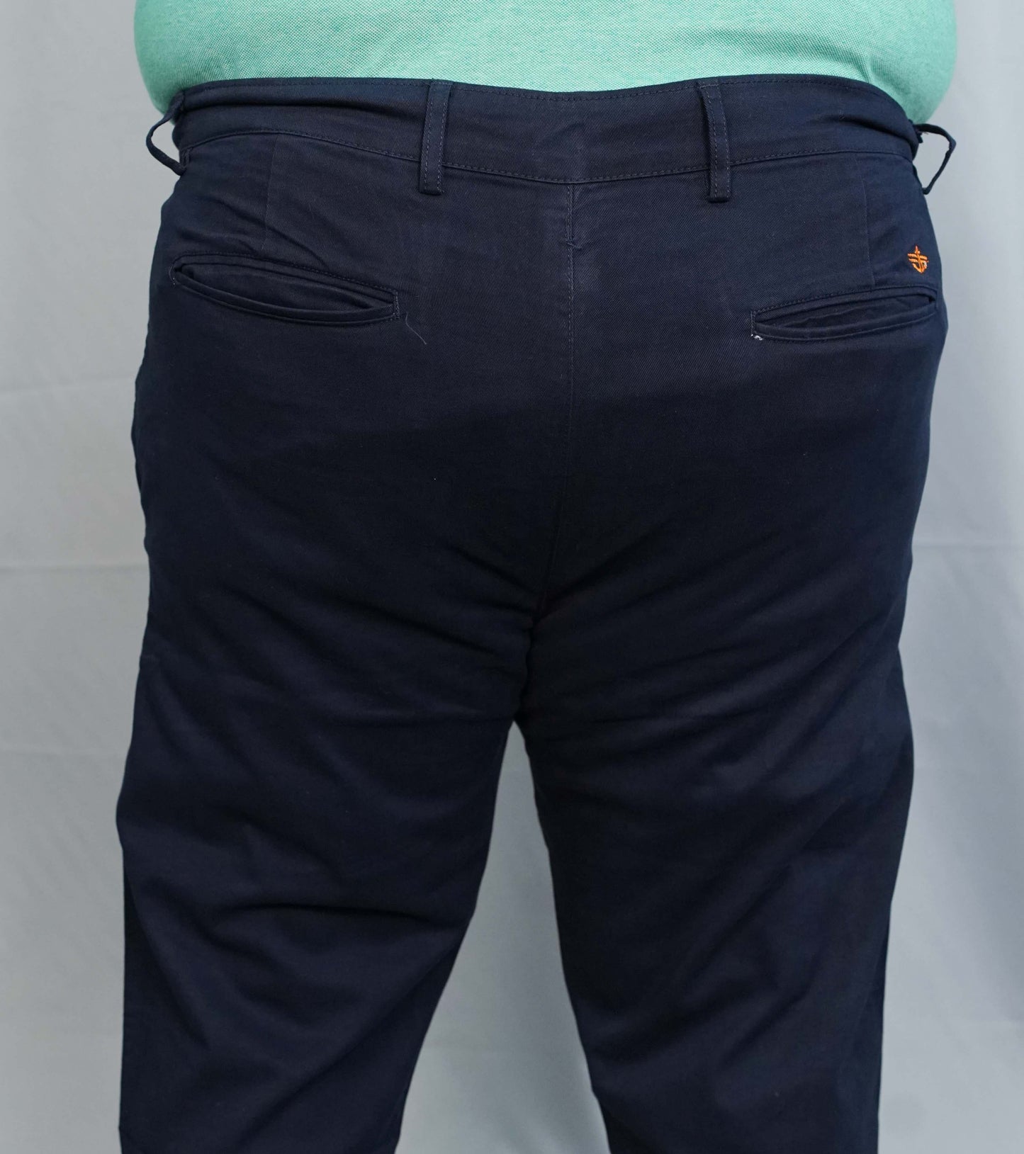 Navy Blue Cotton Chino Pants