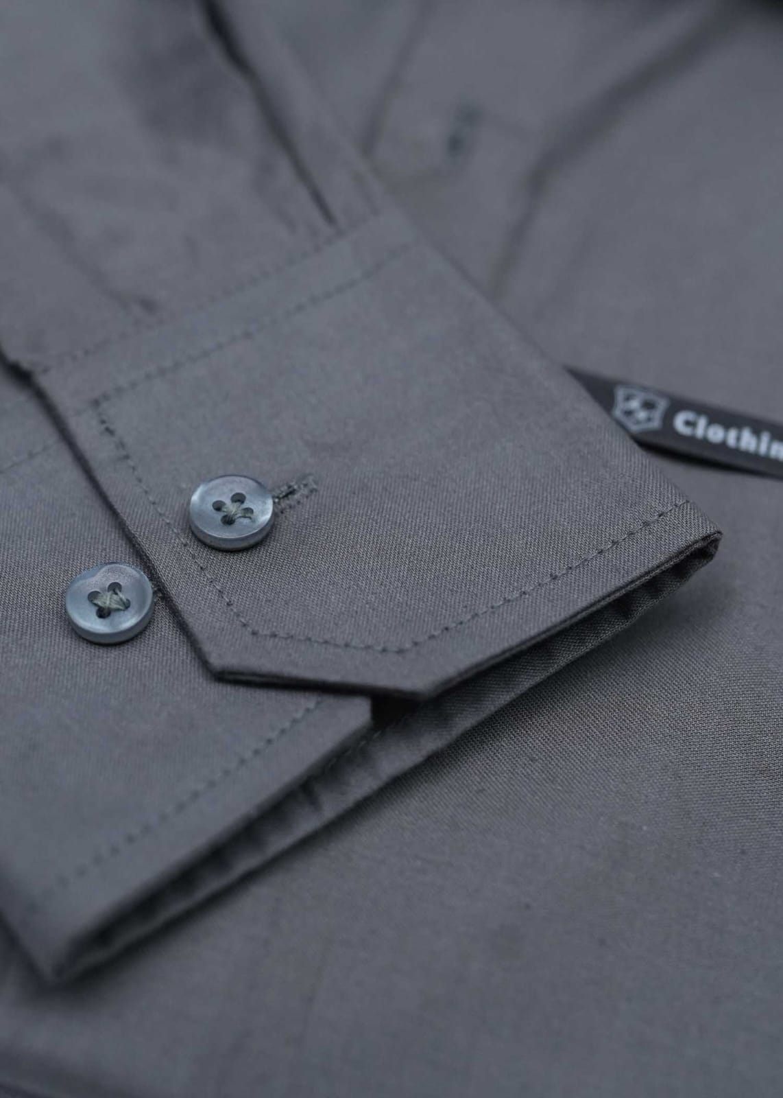 Grey Plain Formal Shirts
