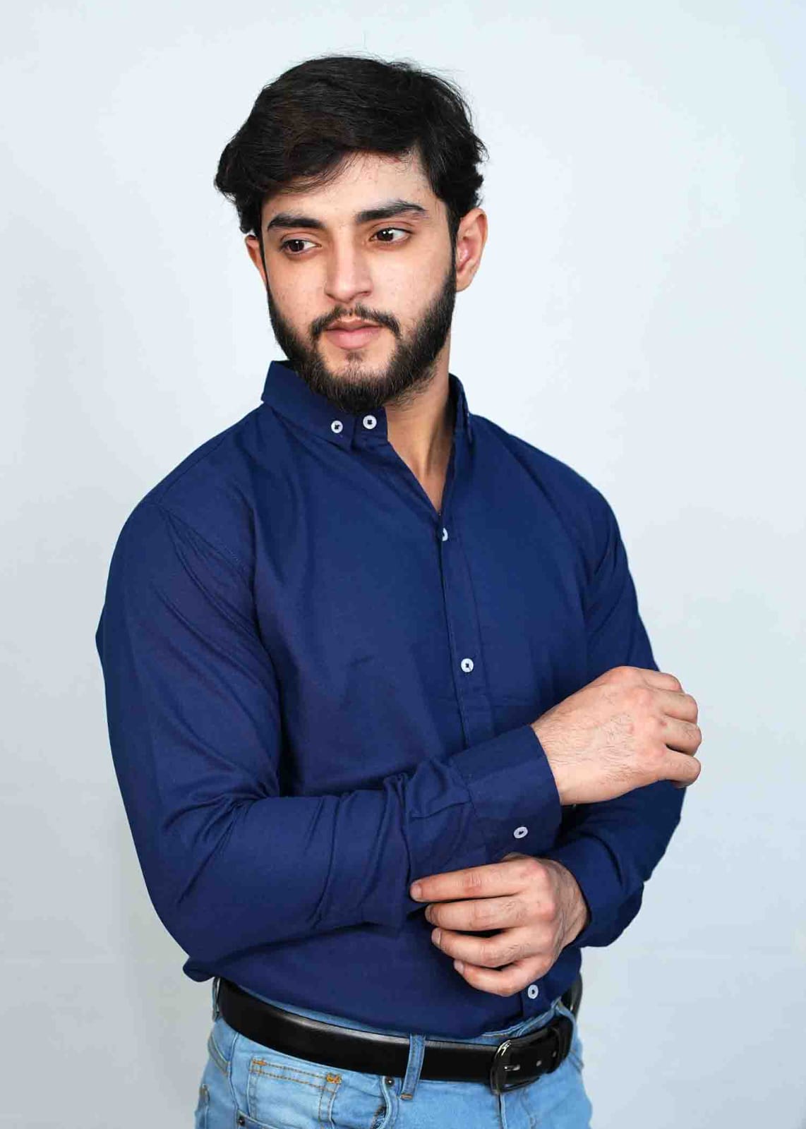 Stylish Navy Blue button down shirts