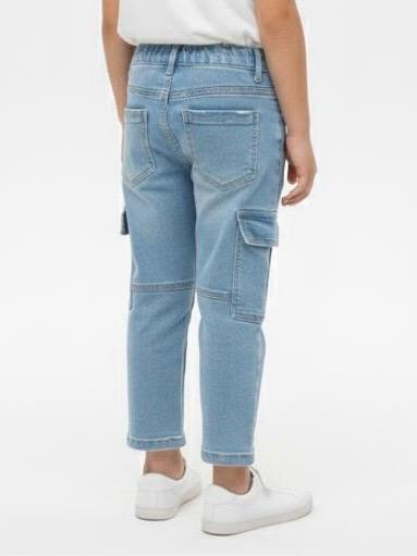 Boys light blue denim cargo