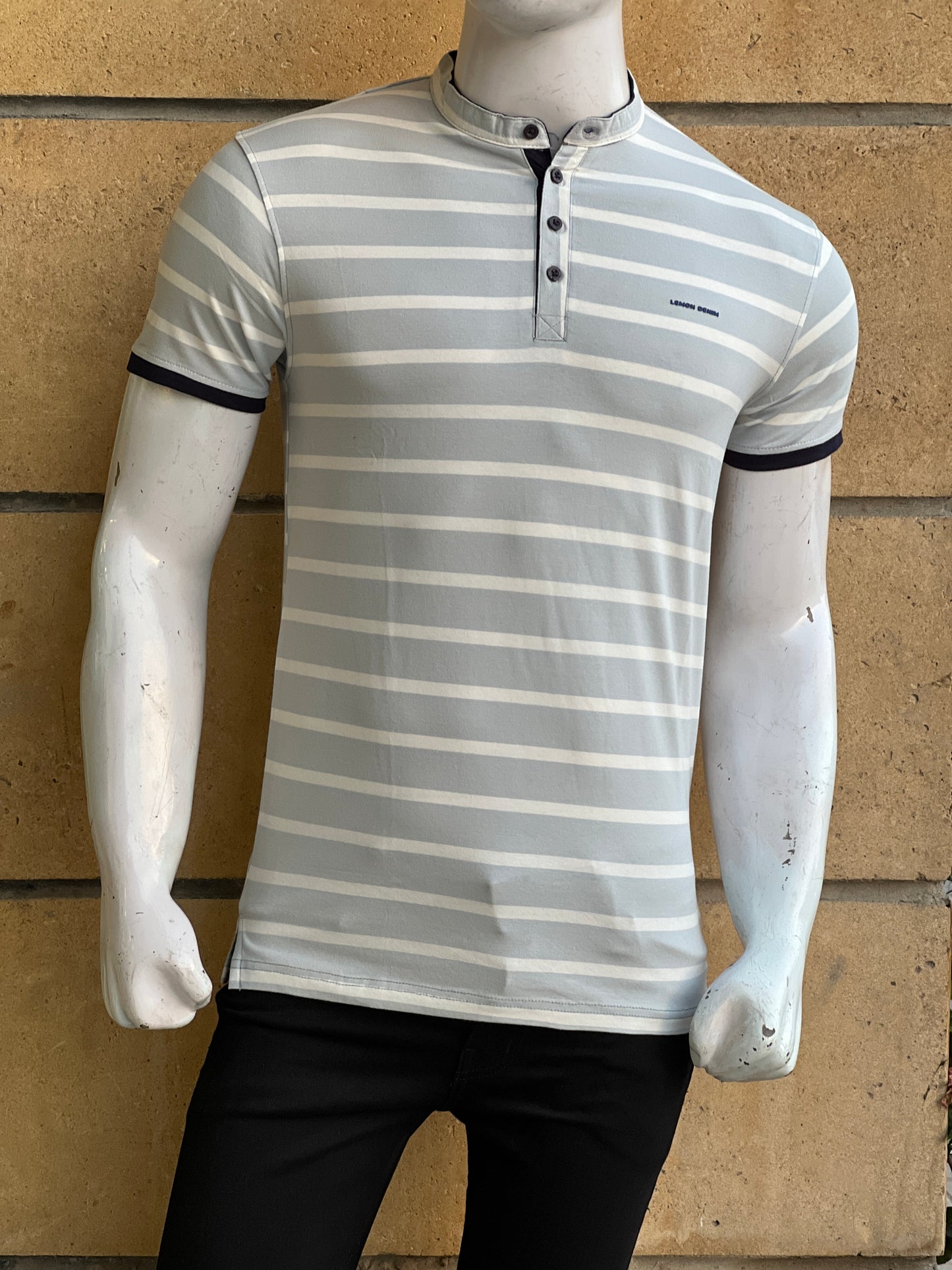 Henley Style Stripes t shirt