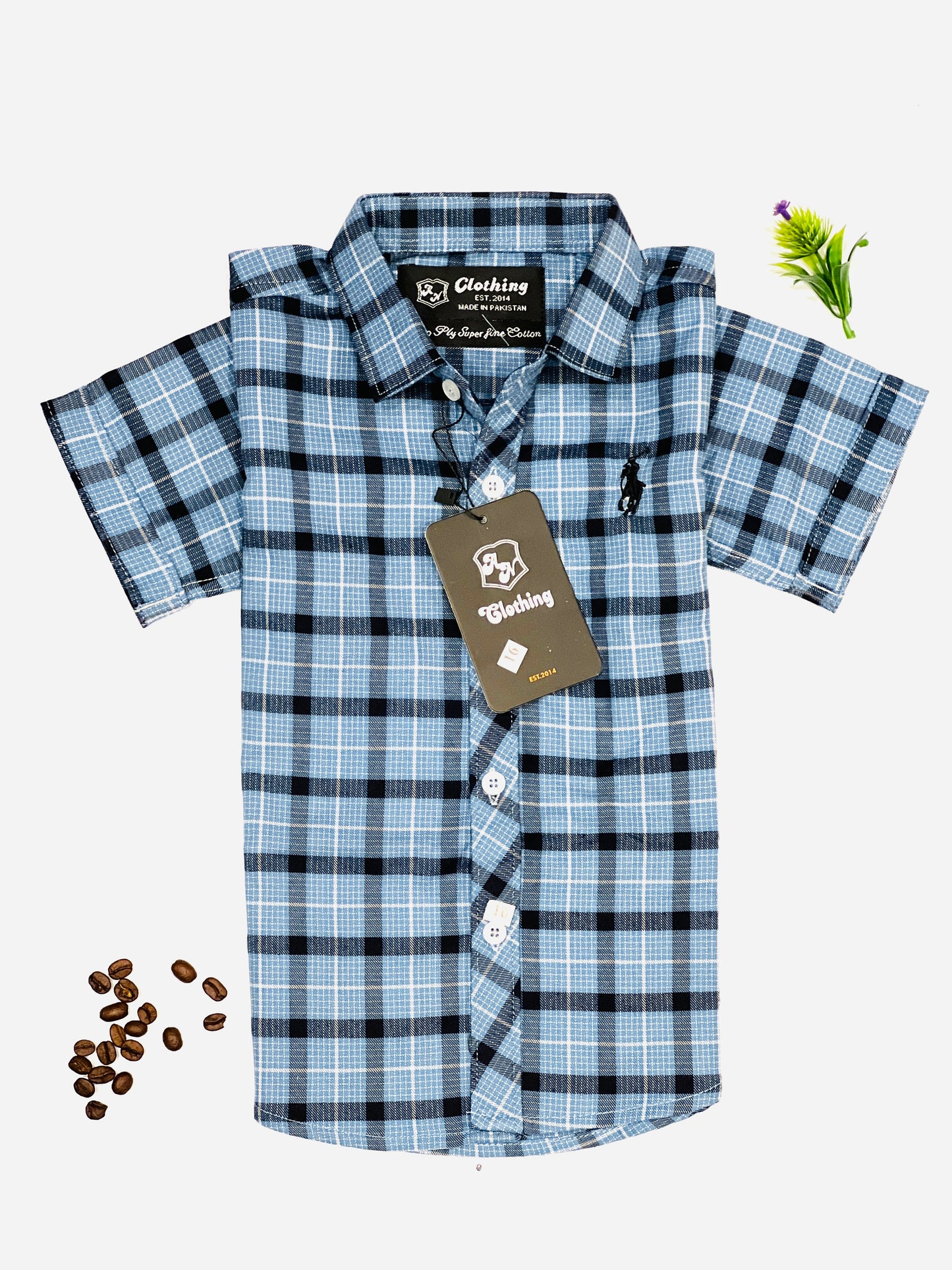 Boy's Half Sleeves Check Shirt