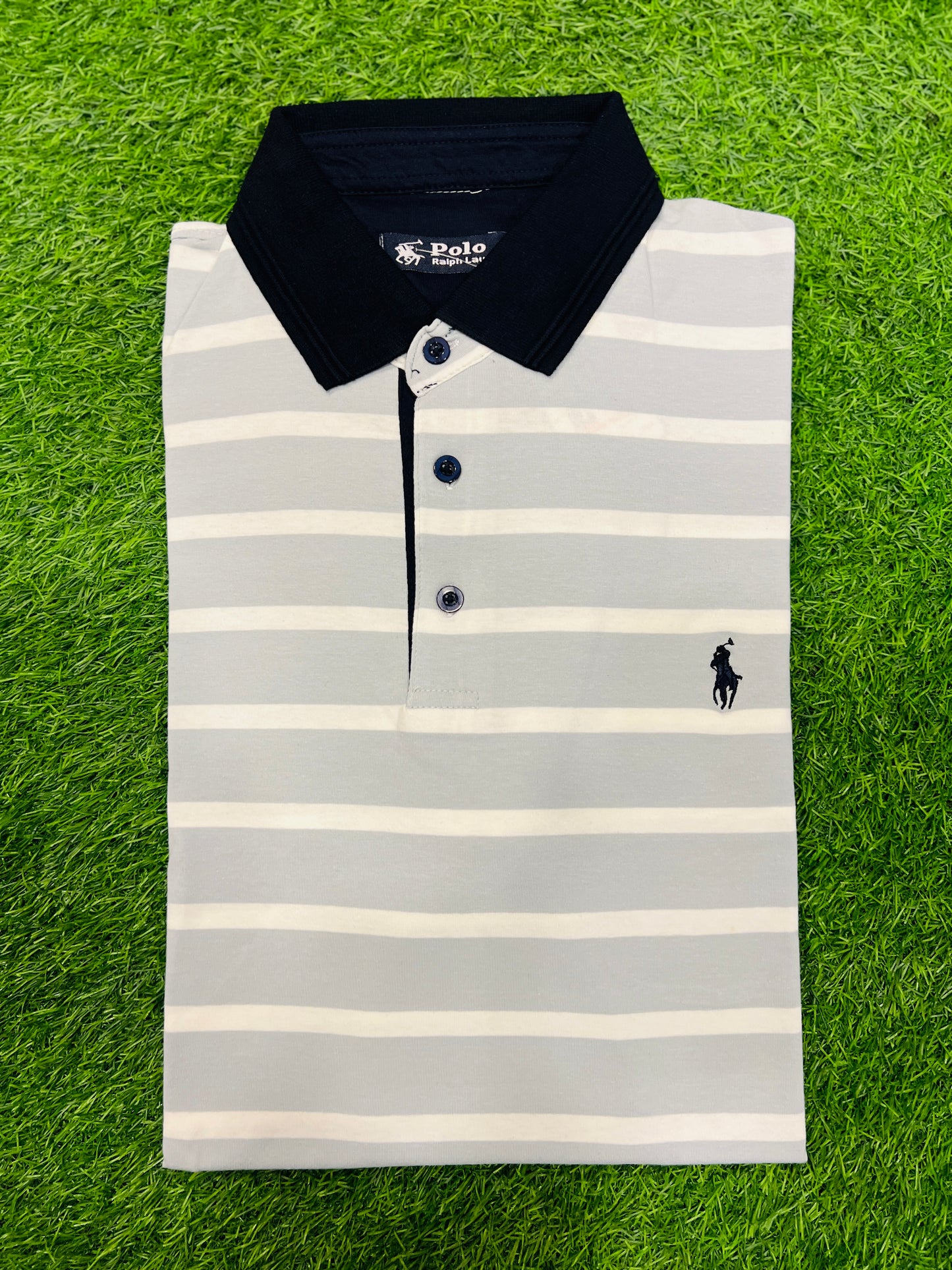 Cool Fit Polo T shirt With Stripes