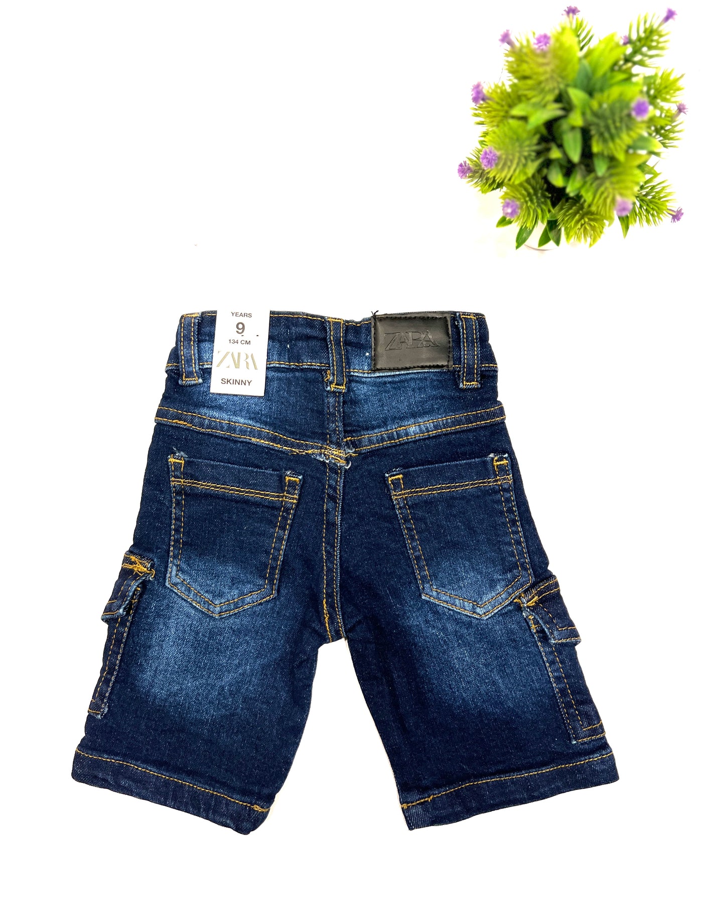Kids Dark Blue Denim Short
