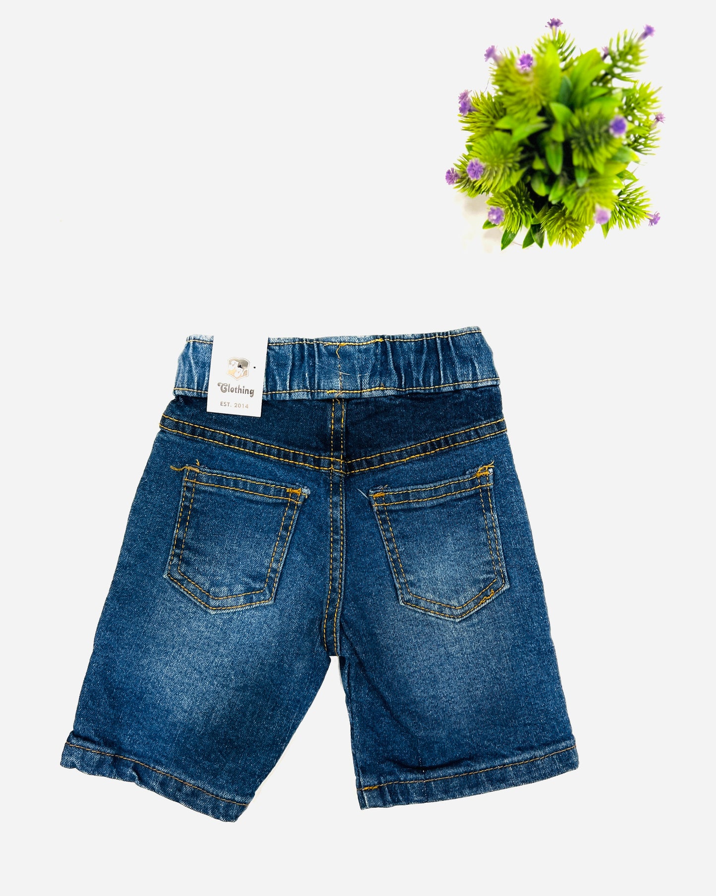 Kids Blue Denim Short
