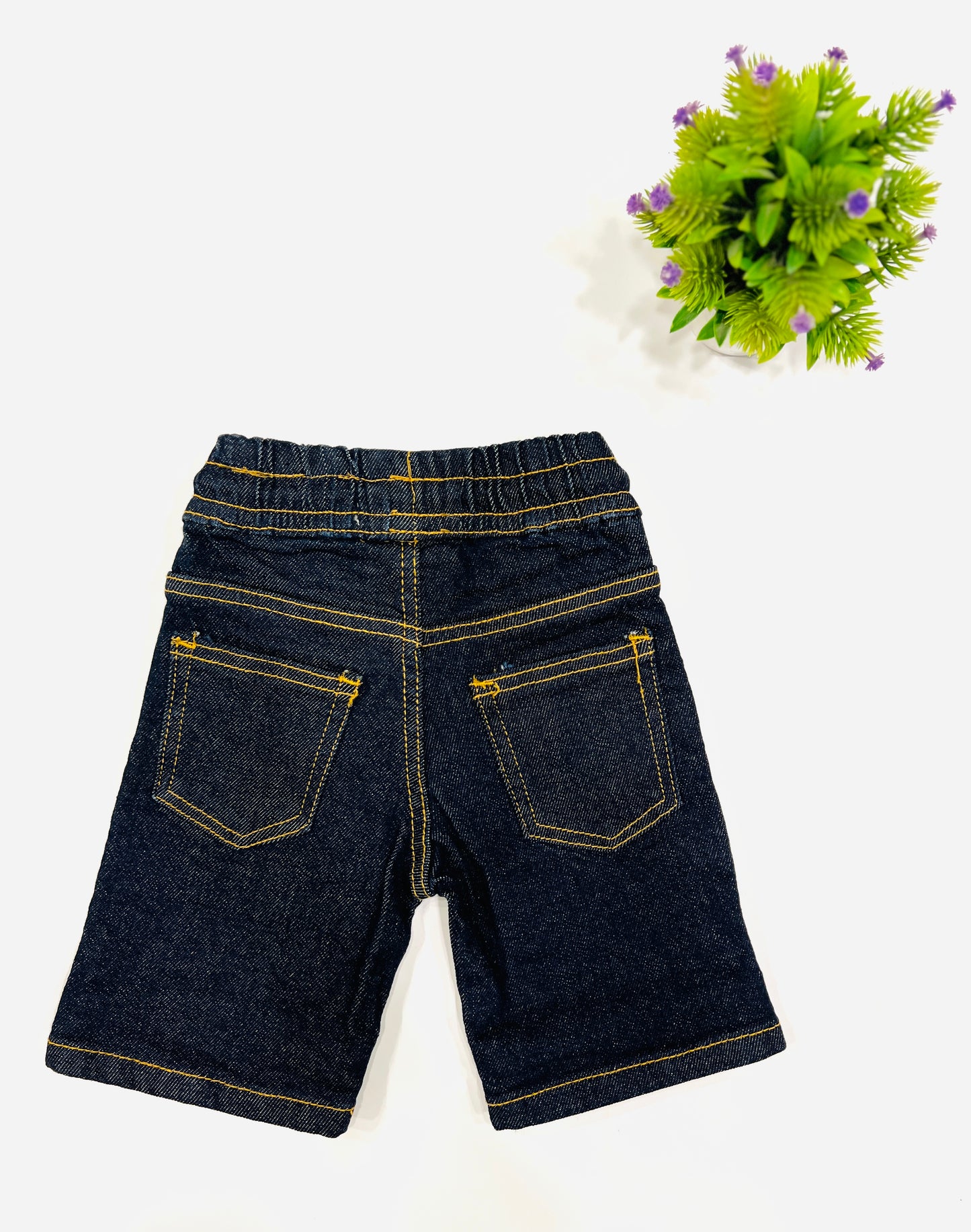 Trendy Denim Blue Short For Kids