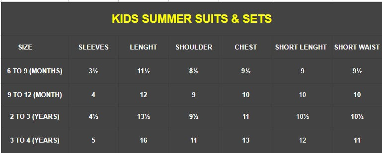 Boy's Half Sleeves 2 piece Suits