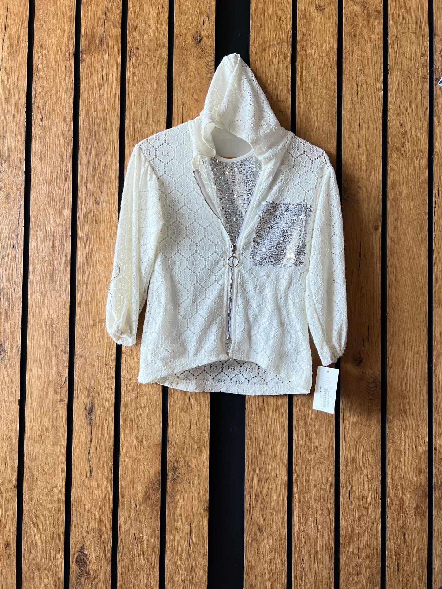 Off White Zipper Hoodie Inner T shirt