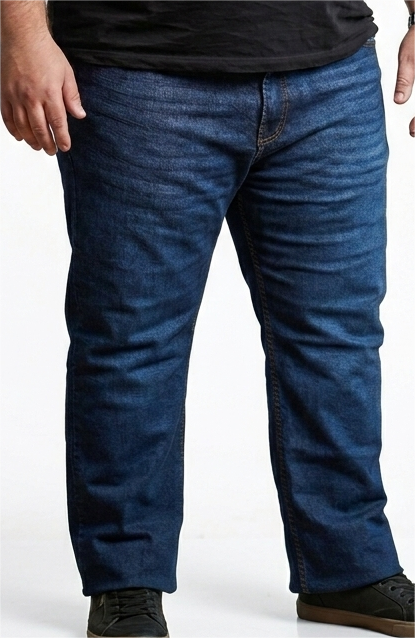 Big Size Denim & Cotton Pants