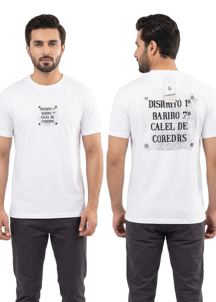Men’s imported Graphic Front & Back Typography