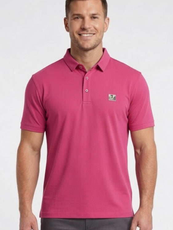 Men's Premium Pink Polo Shirt in Imported China Fabric