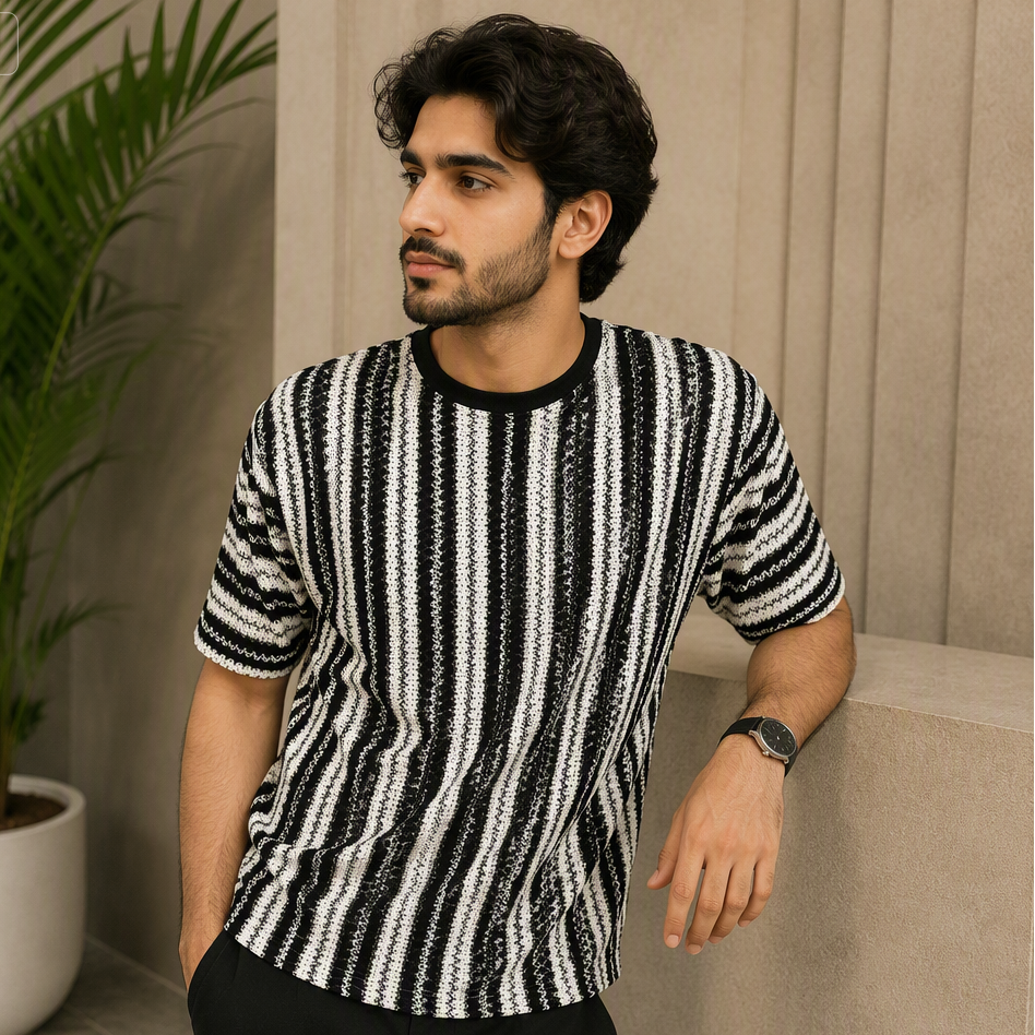 Men’s Premium Knitted Round Neck T-Shirt
