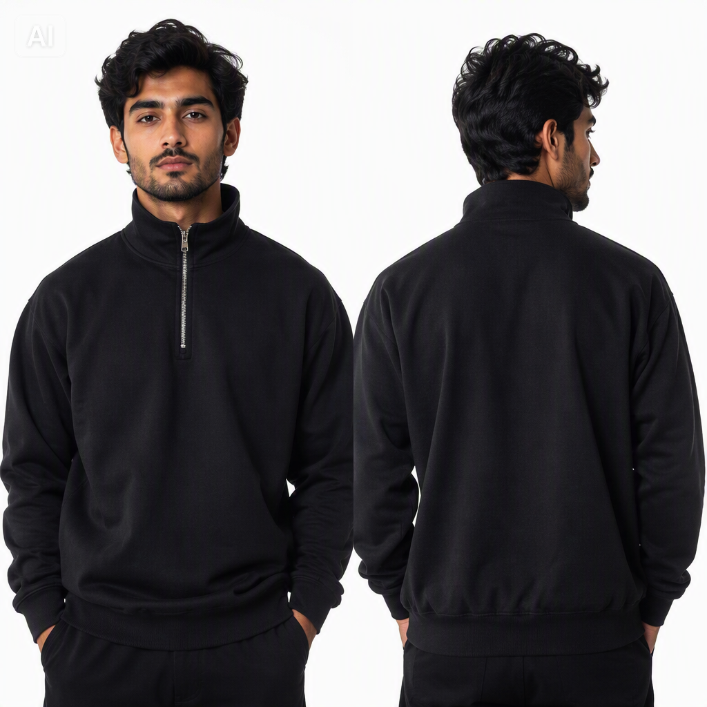 Al Noor Classic Fit Winter Zipper Upper