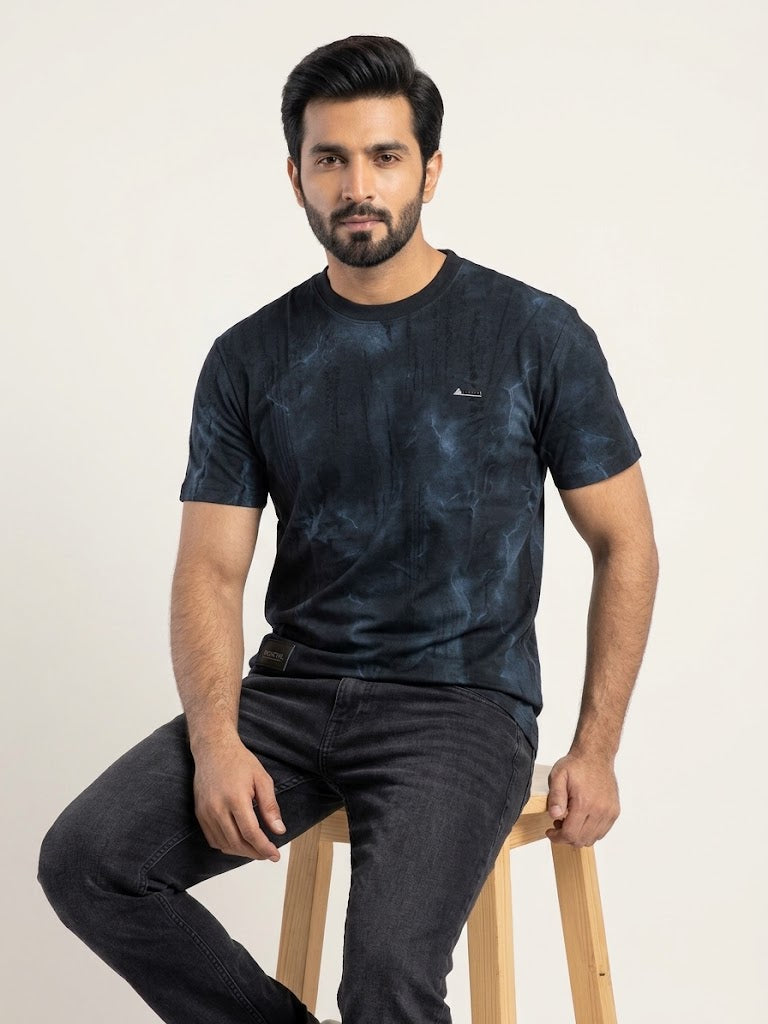 Premium Imported Printed Cotton Crew Neck T-Shirt for Men