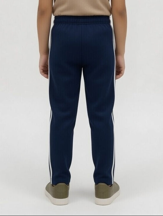 Premium Boys' Navy Blue Jersey Striped Trouser