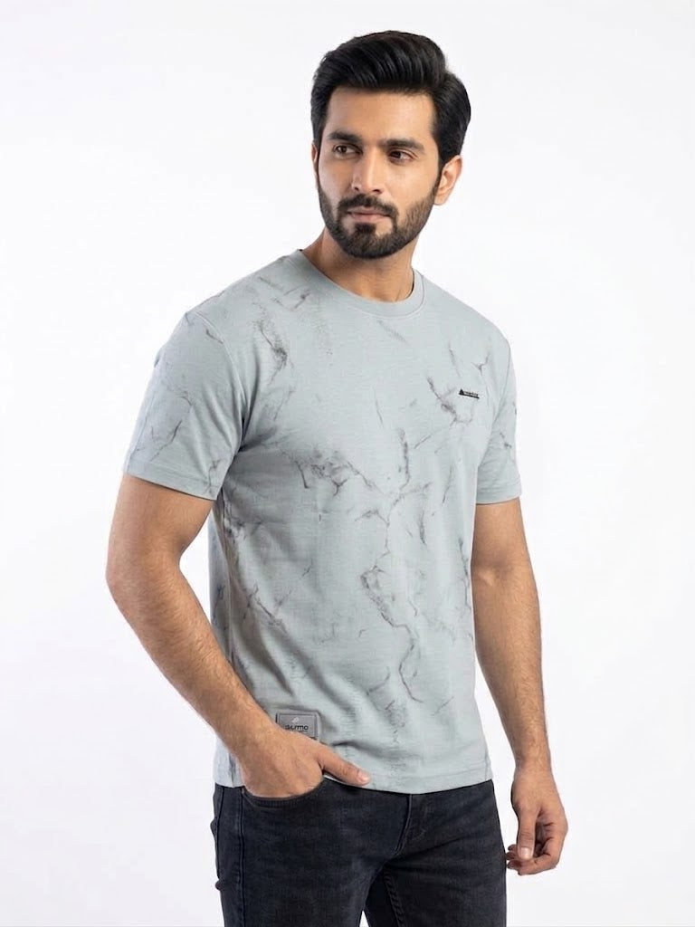 Premium Imported Printed Cotton Crew Neck T-Shirt for Men
