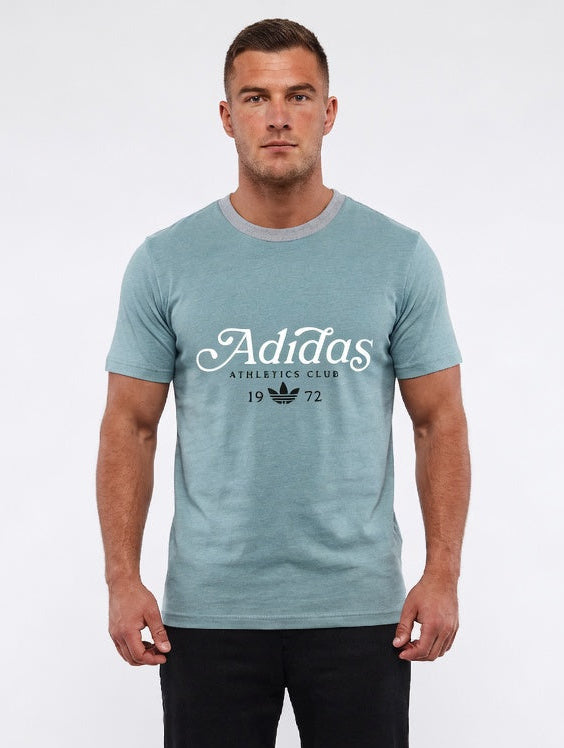 Adidas Athletics Club Vintage-Style Tee – Light Blue