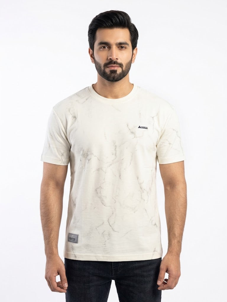Premium Imported Printed Cotton Crew Neck T-Shirt for Men