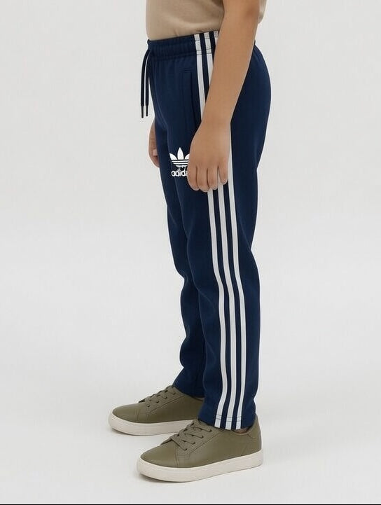 Premium Boys' Navy Blue Jersey Striped Trouser