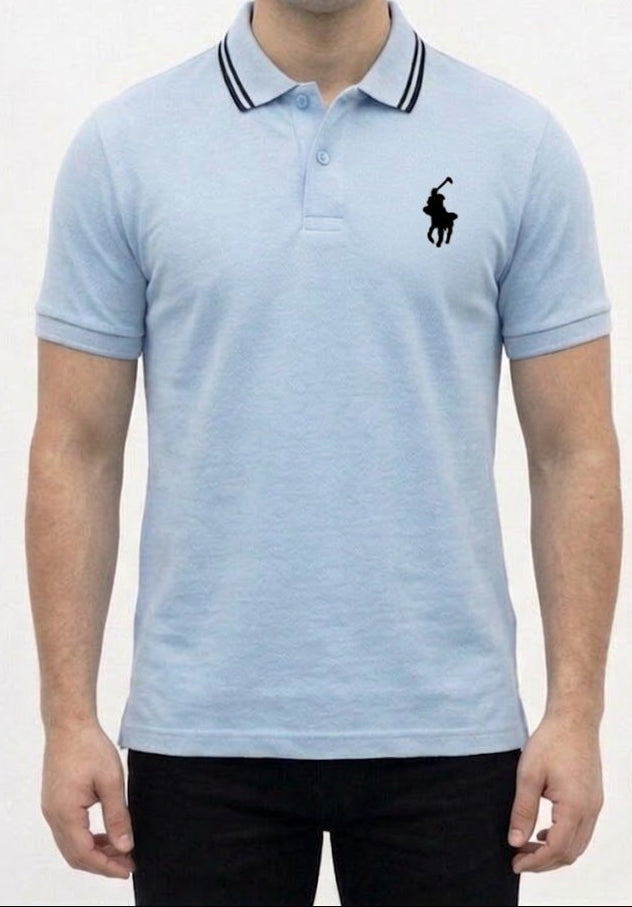 Big & Tall Light Blue Polo T shirt