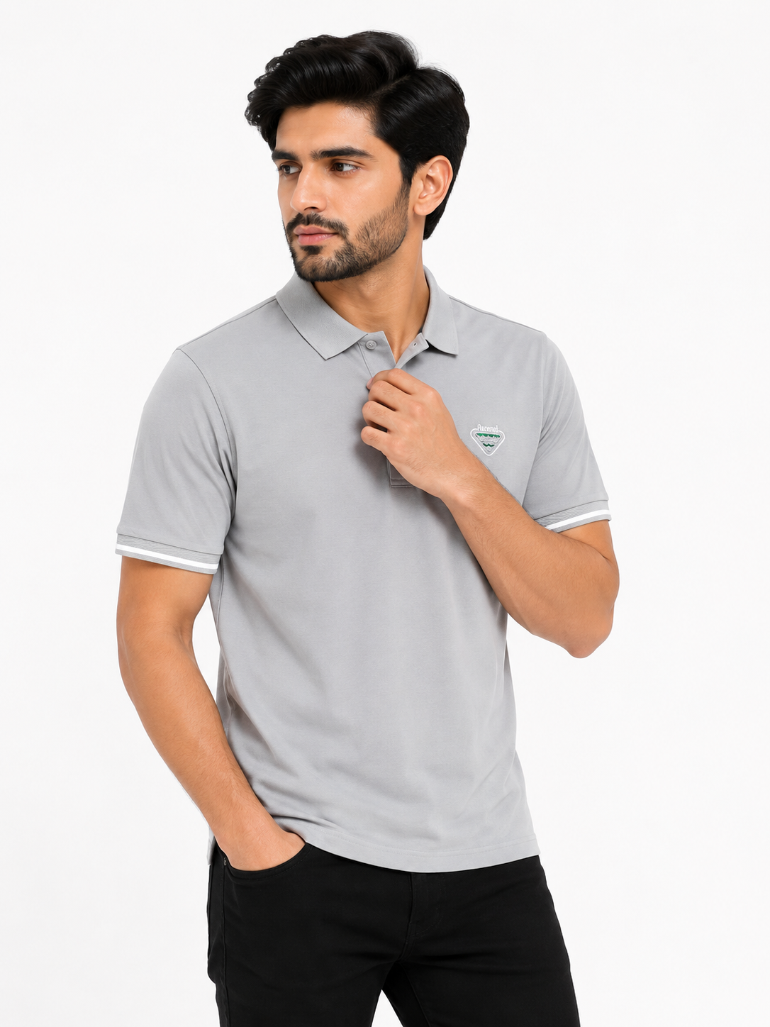 Men’s Ascend Imported Polo with Embroidered Badge