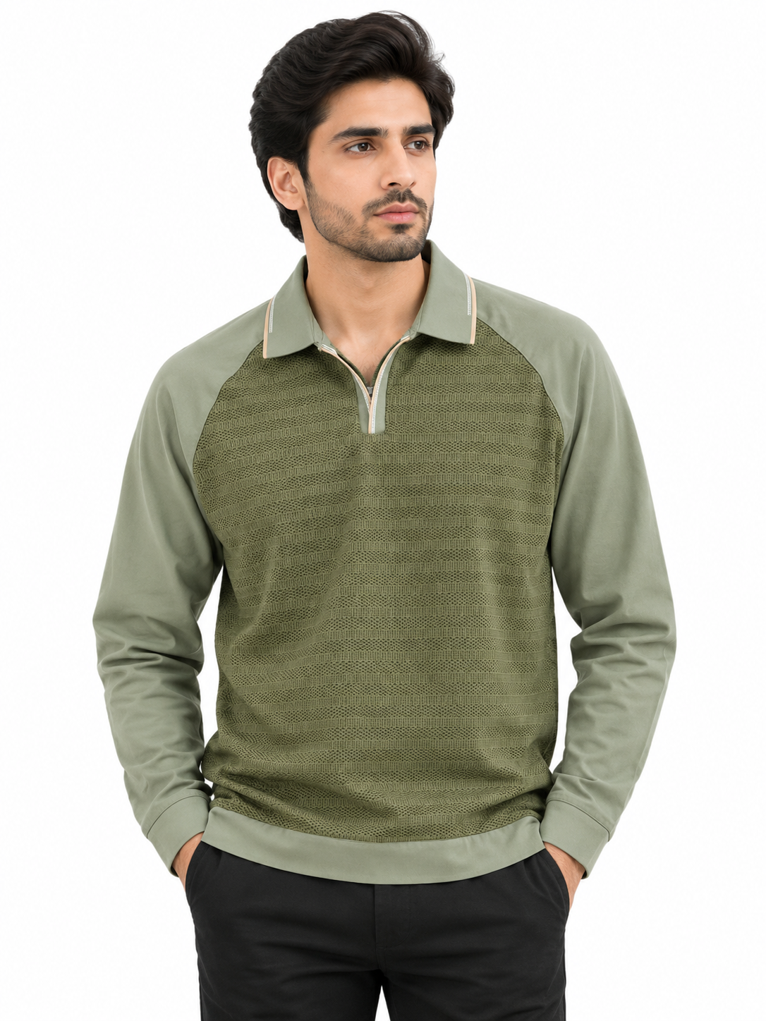 Men’s Imported Luxe Full-Sleeves Polo