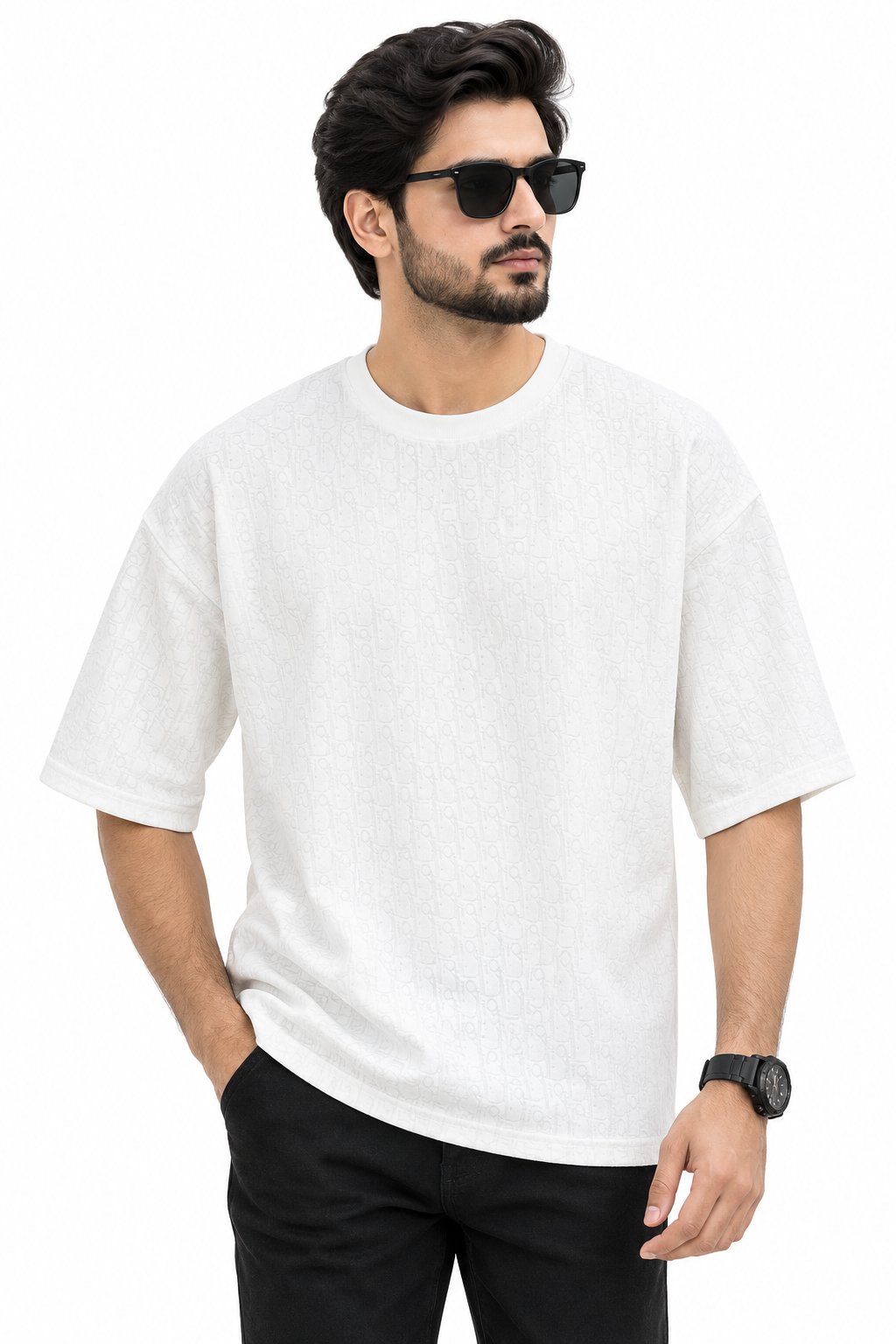 Al Noor Men’s Casual Relaxed Fit Drop Shoulder T-Shirt