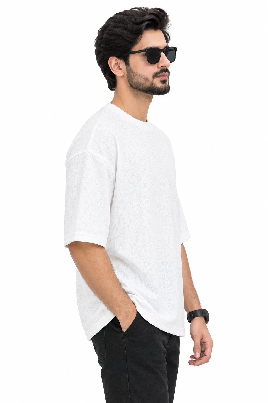 Al Noor Men’s Casual Relaxed Fit Drop Shoulder T-Shirt