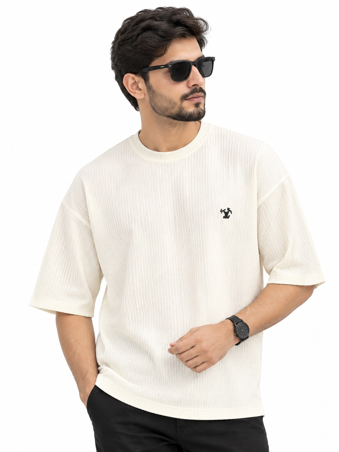 Al Noor Men’s Luxury Imported Drop Shoulder T-Shirt