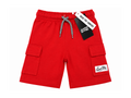 Boys' Bright Red Cargo-Style Shorts – Comfortable Elastic Waistband