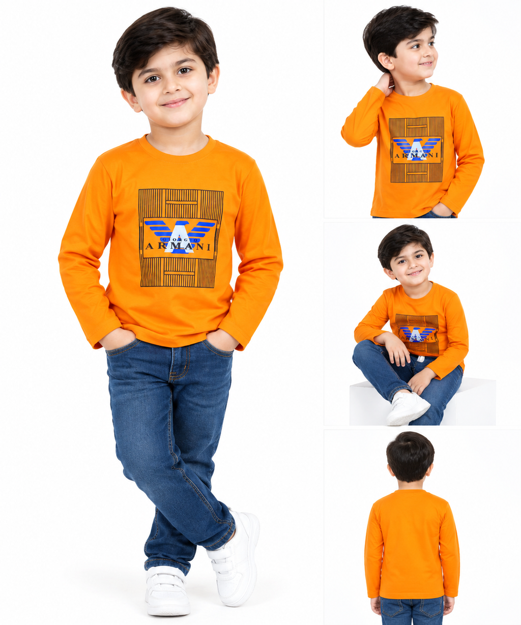 Al Noor Kids’ Trendy Graphic Long Sleeve Tee