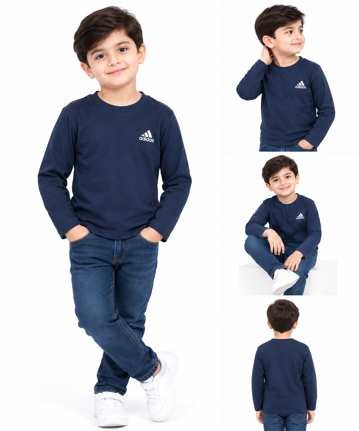 Al Noor Kids’ Classic Full Sleeve Casual T-Shirts