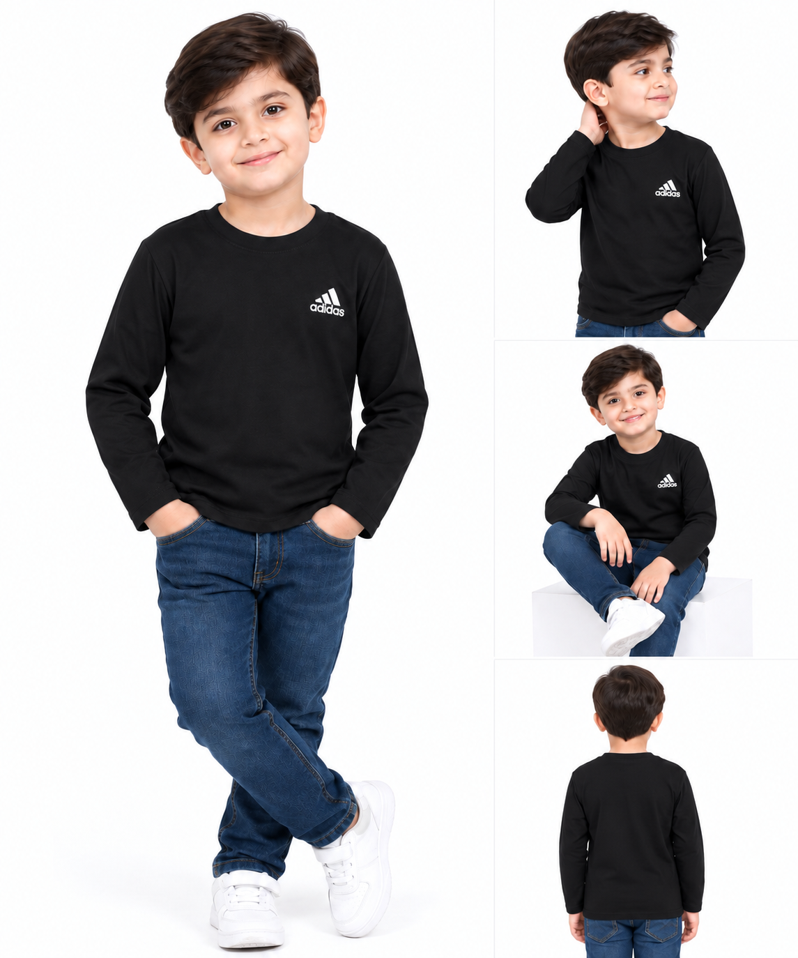 Al Noor Kids’ Classic Full Sleeve Casual T-Shirts