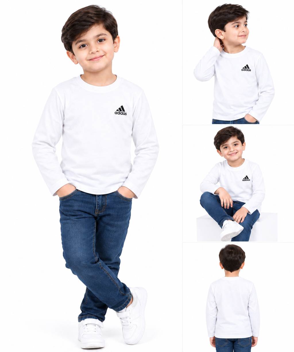 Al Noor Kids’ Classic Full Sleeve Casual T-Shirts