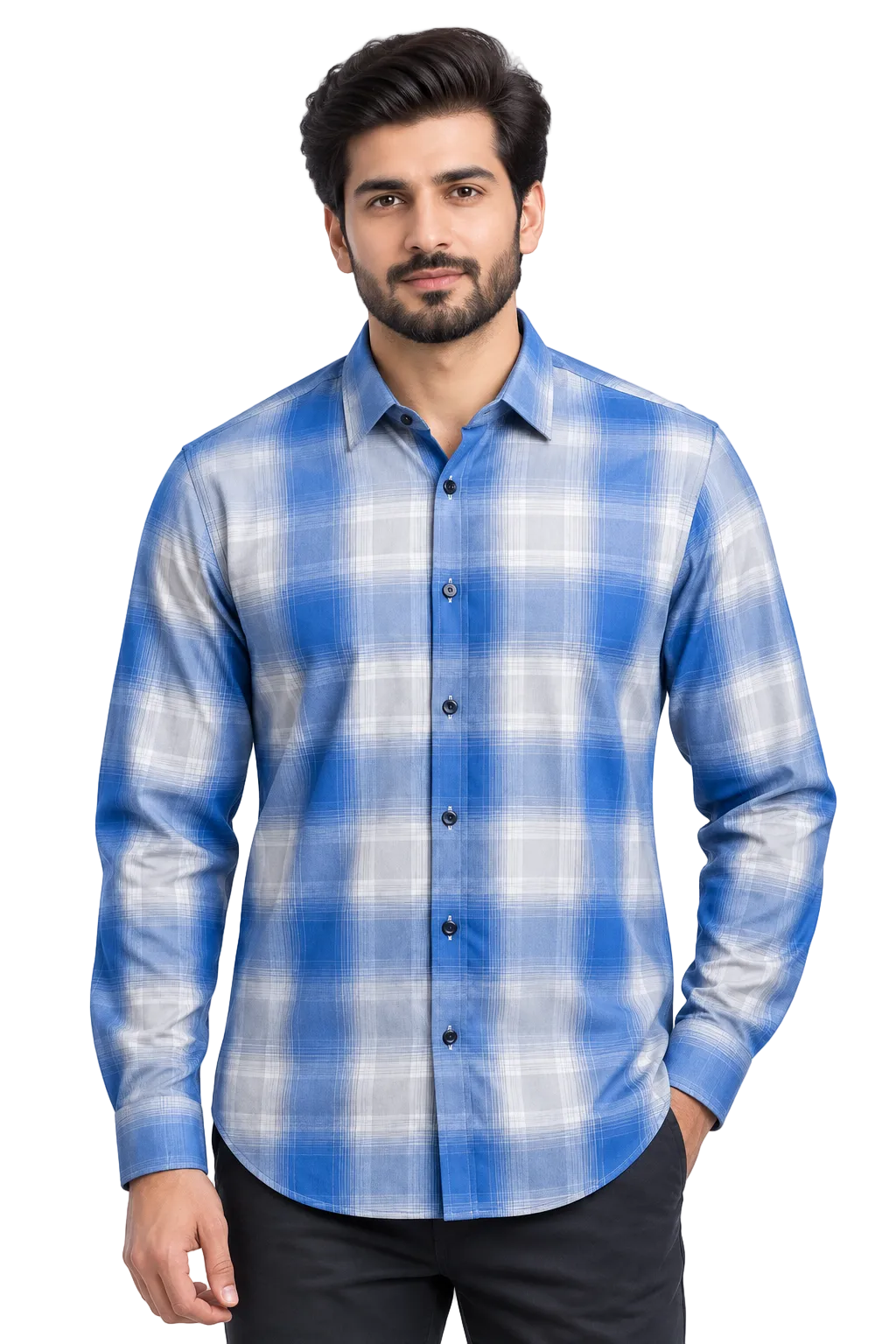 Mens Trendy stylish striped check shirt