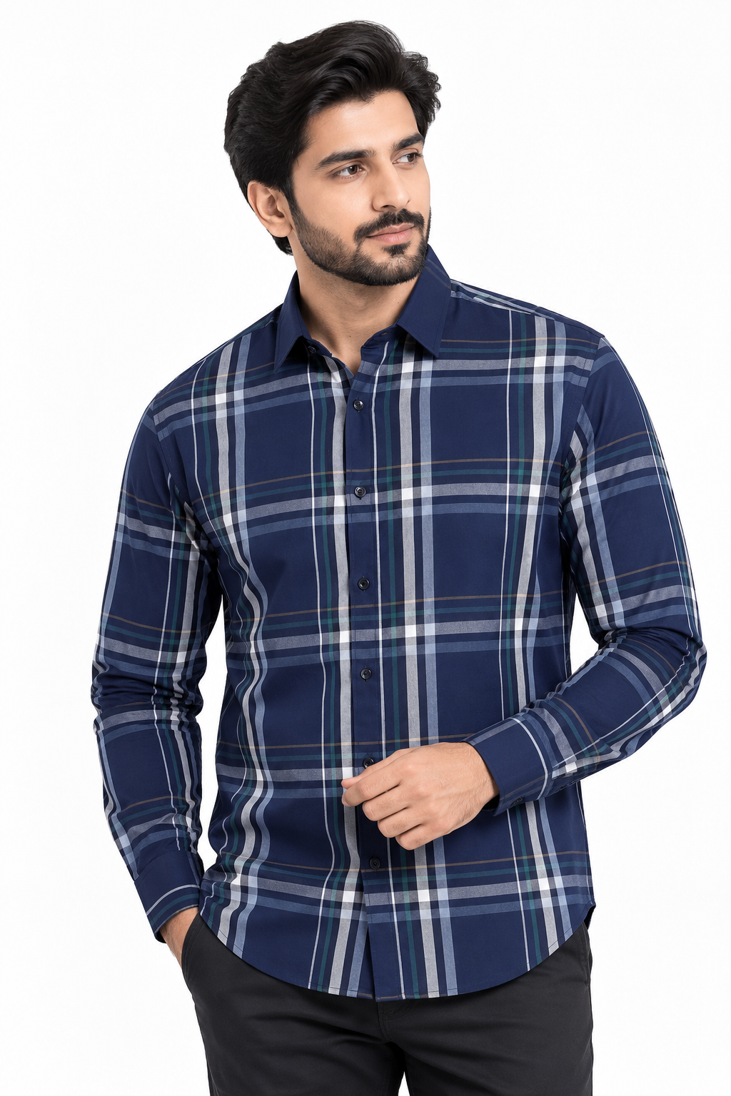 Mens Trendy stylish striped check shirt