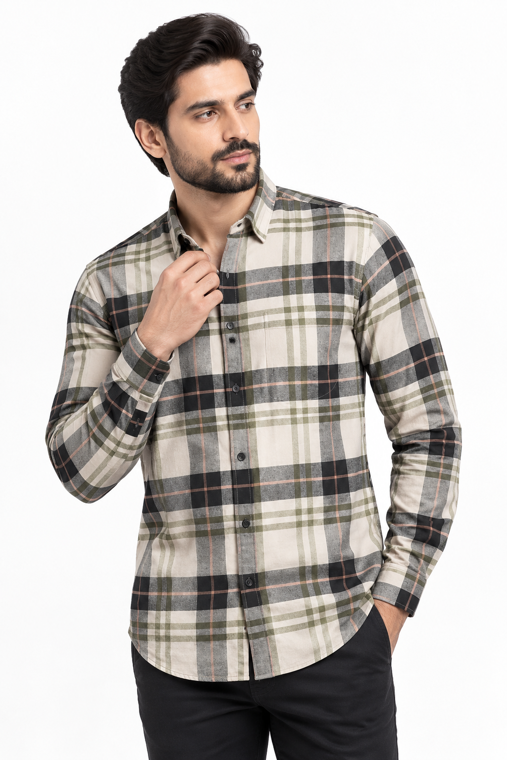 Mens Trendy stylish striped check shirt